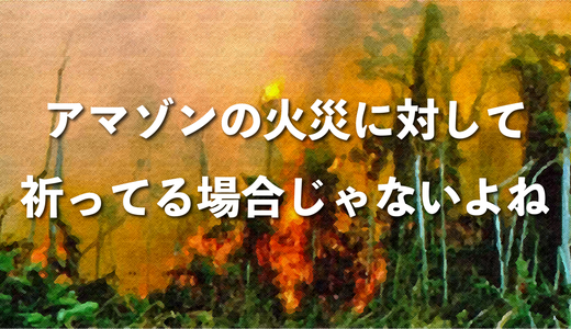 アマゾン火災に対して「祈ってる場合かよ!」